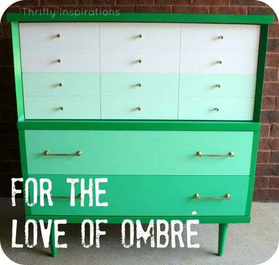chest of drawers makeover ideas green ombre