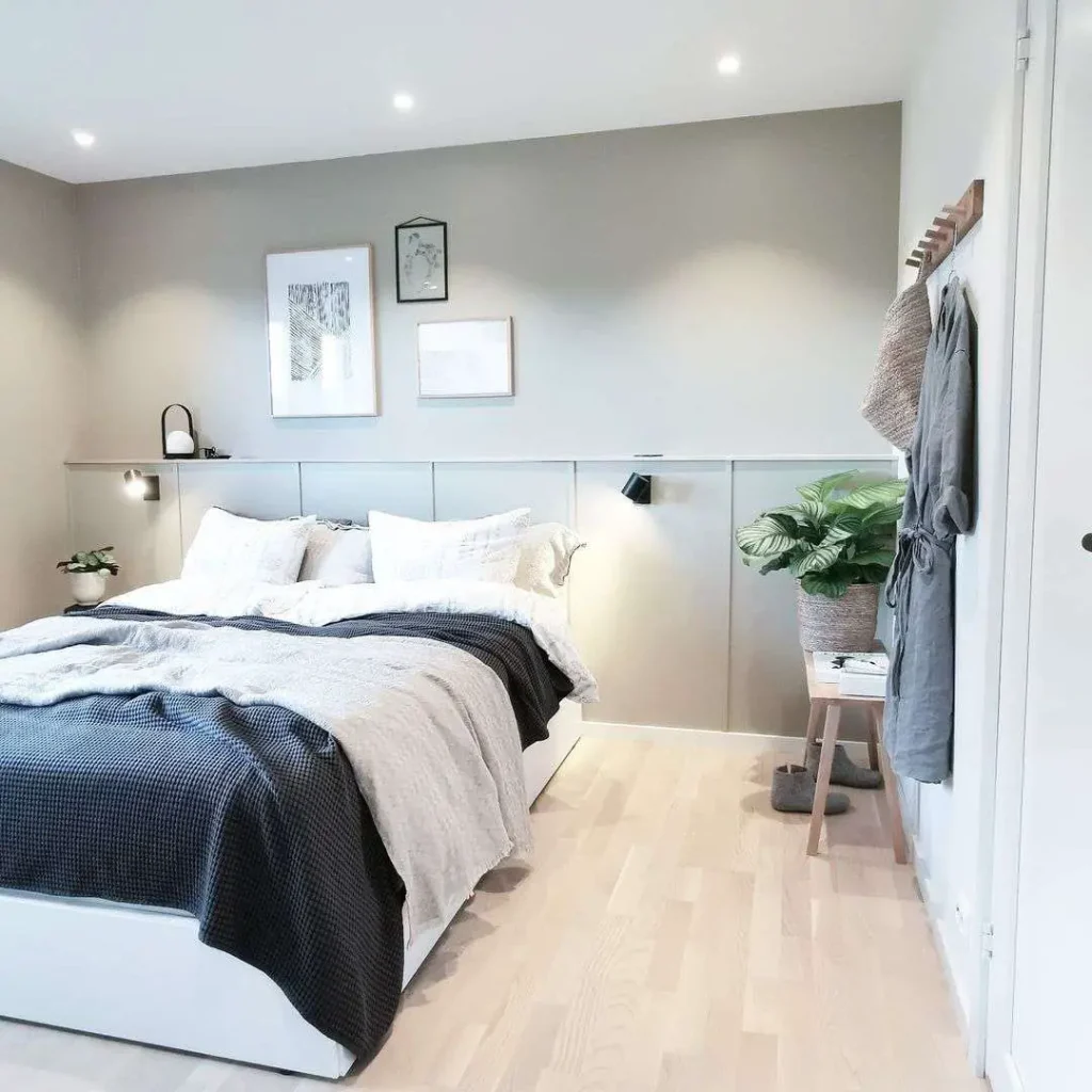 grey bedroom ideas with headboard