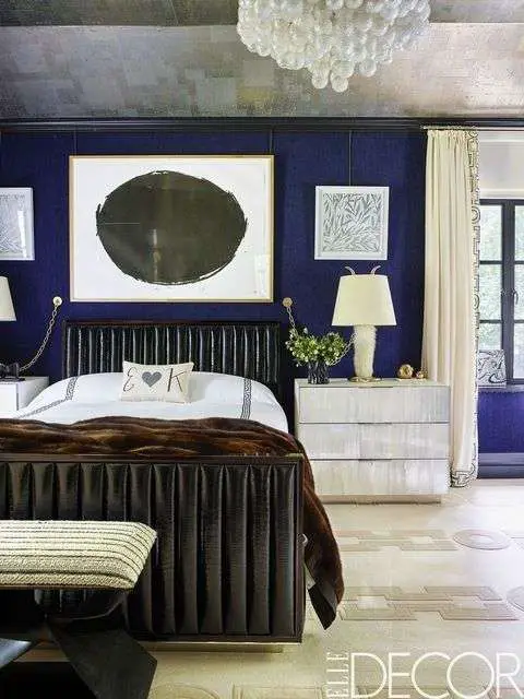 Royal blue and silver bedroom ideas