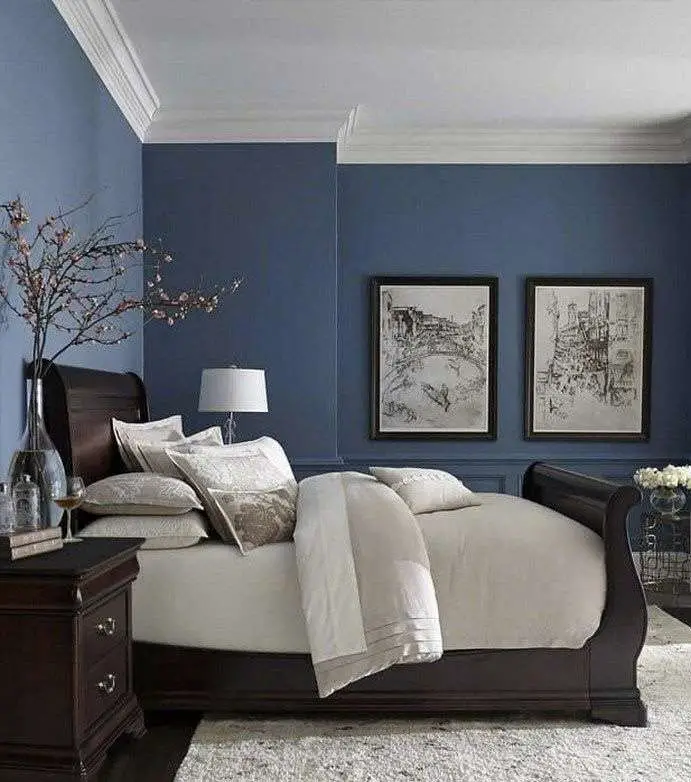 Greyish blue bedroom ideas