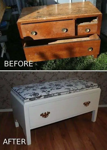 chest of drawers makeover ideas seat