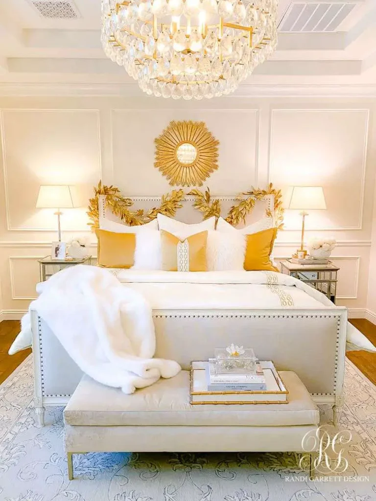 White and Gold Bedroom