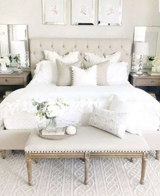 Beige and White Bedroom