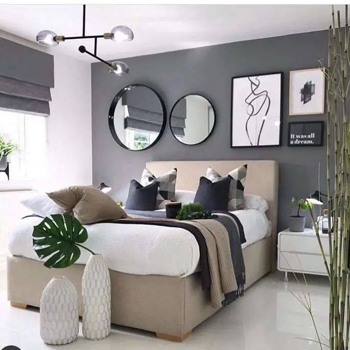 White, Black and Grey Bedroom