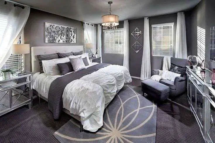 grey bedroom ideas with shades
