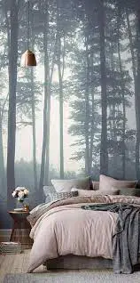 grey bedroom ideas with wall coverings