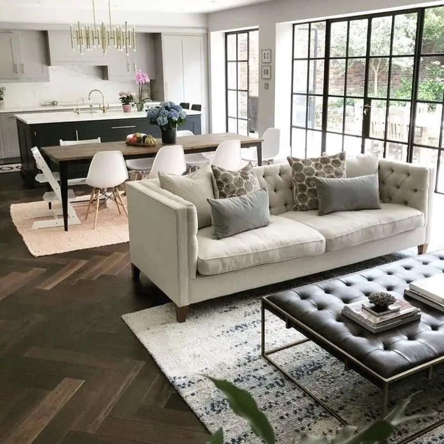 Grey modern rustic living room