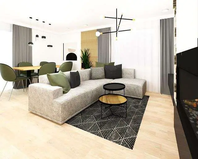 Light grey couch living room