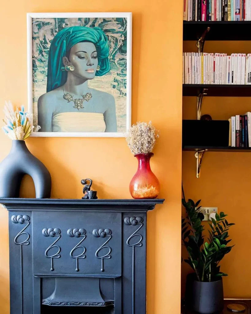 Orange and grey living room ideas
