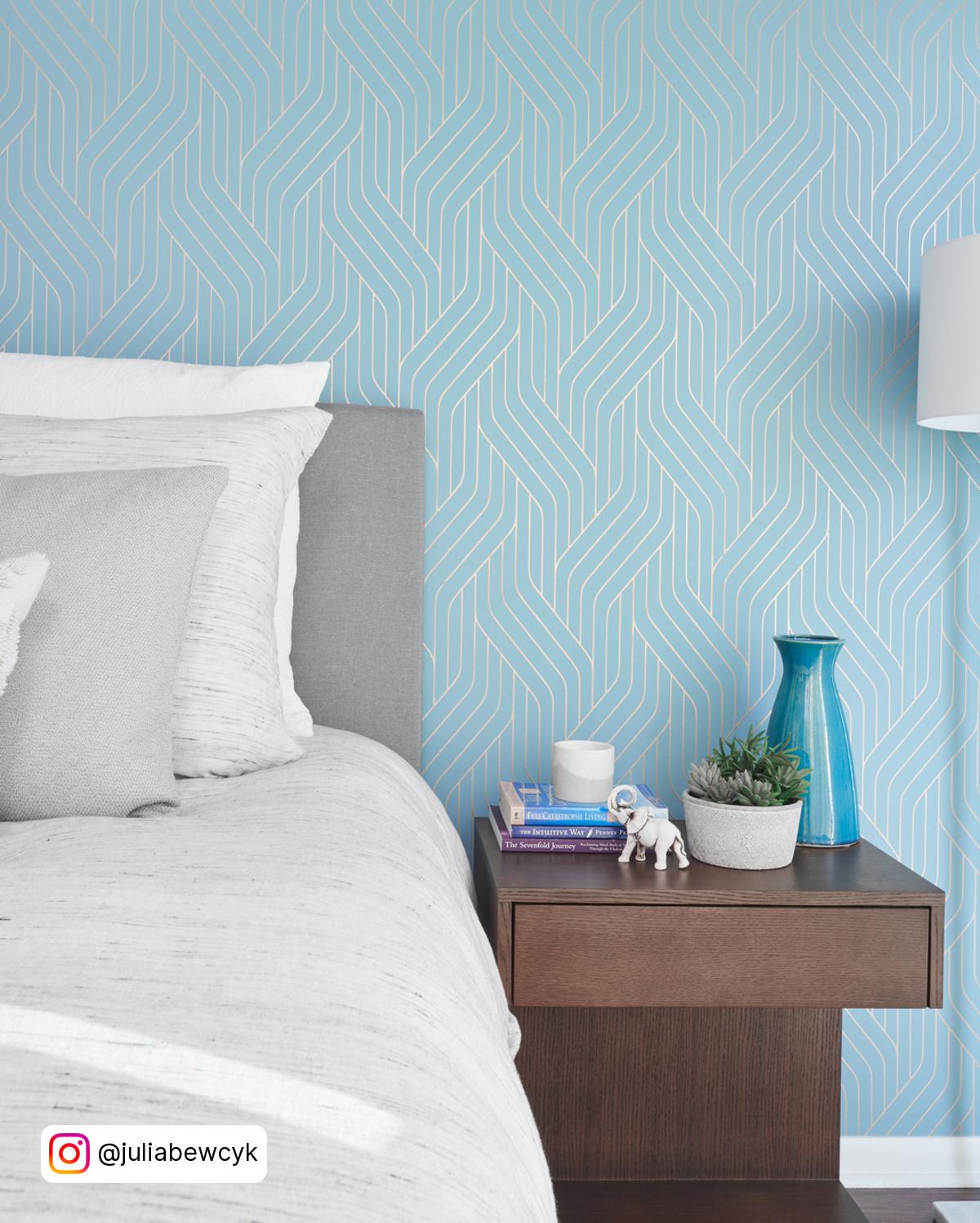 Bedroom Light Blue Accent Wall