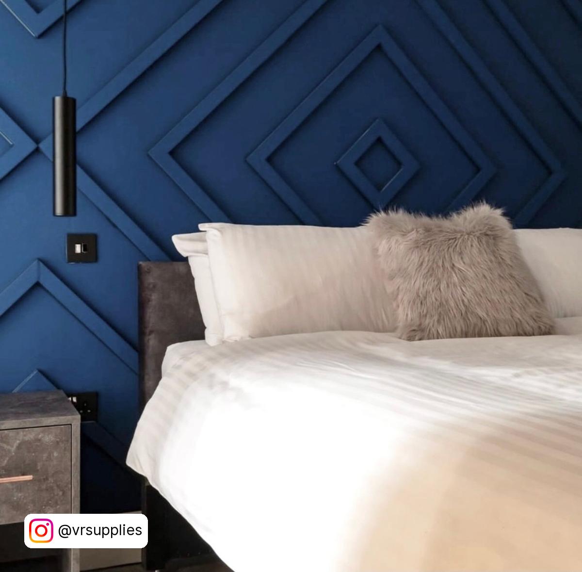 Bedroom Navy Blue Accent Wall