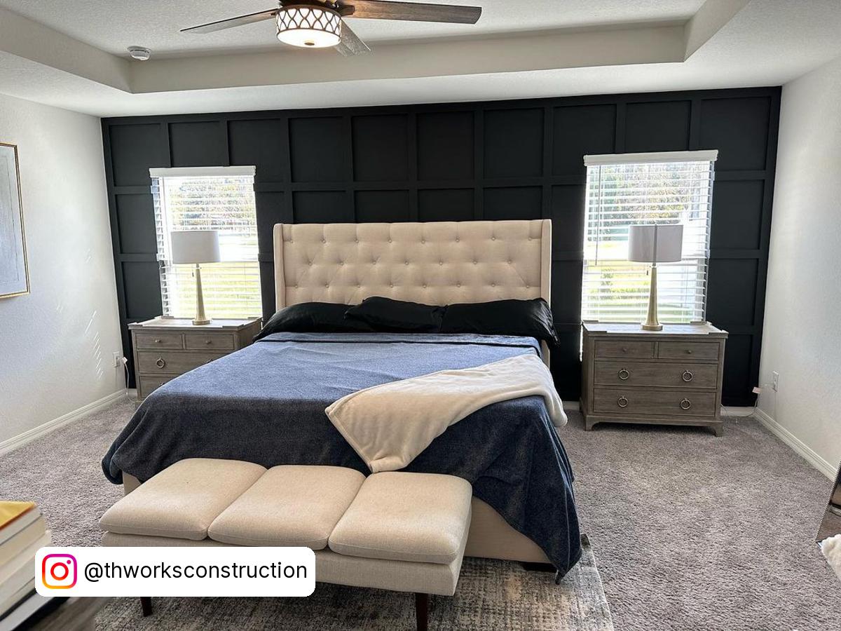 Black Accent Wall Master Bedroom