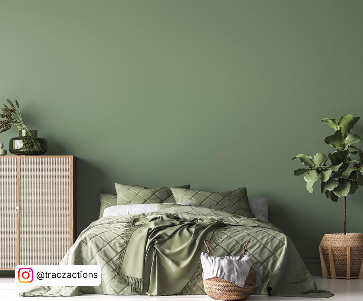 Green Bedroom Accent Wall