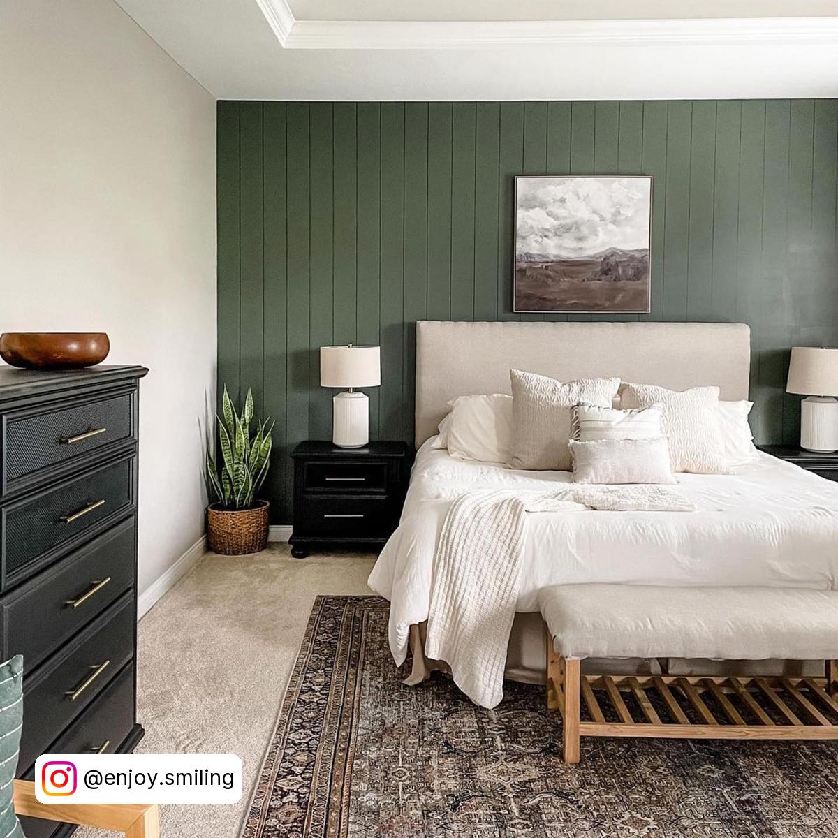 Sage Green Bedroom Accent Wall