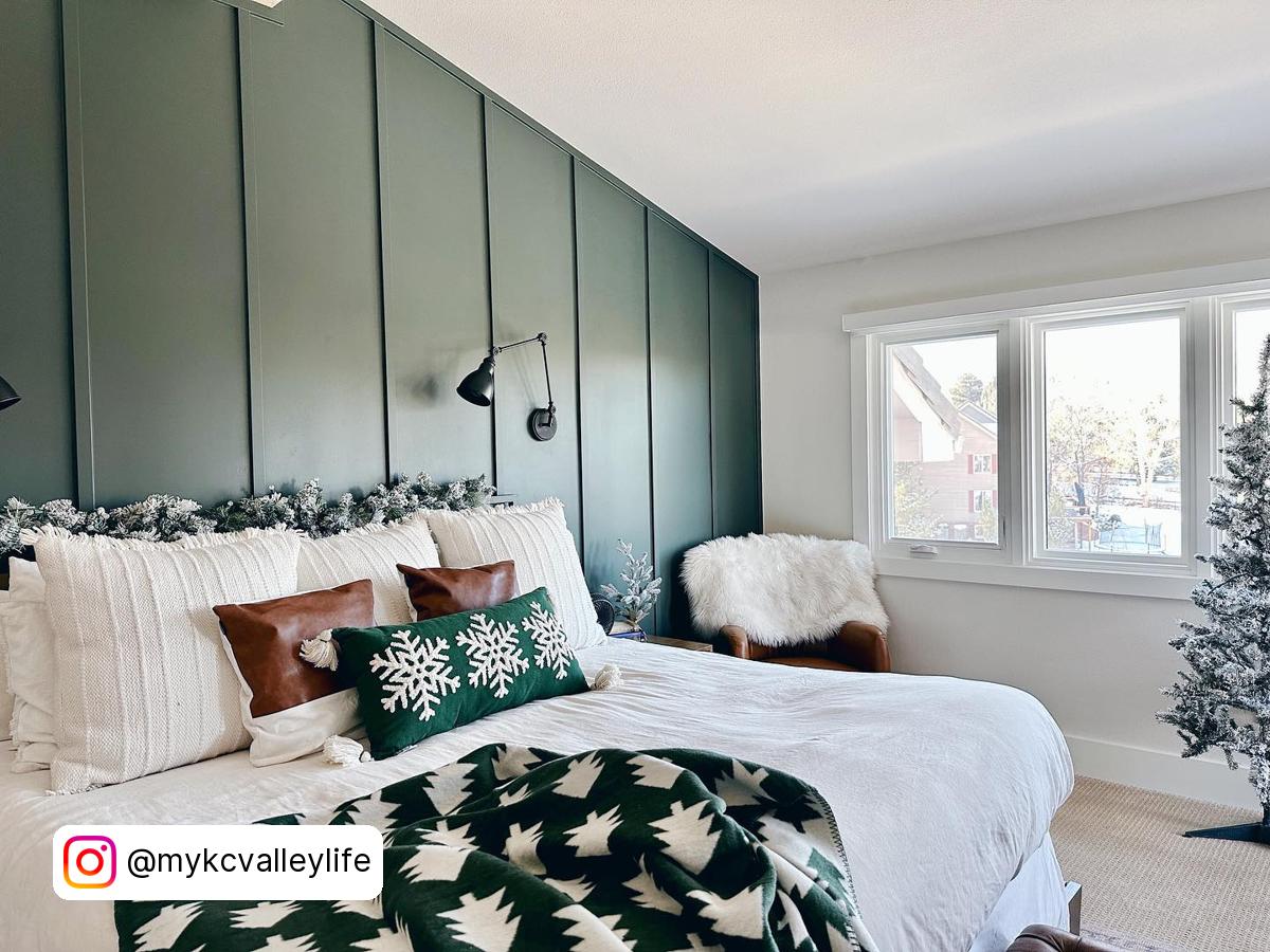 Accent Wall Green Bedroom